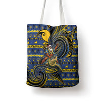 Tokelau Christmas Tote Bag Santa Riding Sea Turtle DT05 - Polynesian Pride
