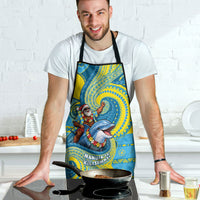 Tuvalu Christmas Apron Santa Riding Ocean Dolphin