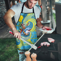 Tuvalu Christmas Apron Santa Riding Ocean Dolphin