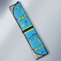 Tuvalu Christmas Auto Sun Shade Santa Riding Ocean Dolphin