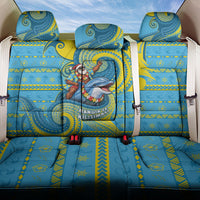 Tuvalu Christmas Back Car Seat Cover Santa Riding Ocean Dolphin