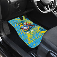 Tuvalu Christmas Car Mats Santa Riding Ocean Dolphin