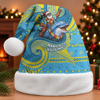 Tuvalu Christmas Santa Hat Santa Riding Ocean Dolphin