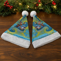 Tuvalu Christmas Santa Hat Santa Riding Ocean Dolphin
