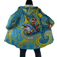 Tuvalu Christmas Cloak Santa Riding Ocean Dolphin