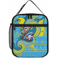 Tuvalu Christmas Lunch Bag Santa Riding Ocean Dolphin