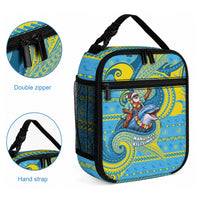 Tuvalu Christmas Lunch Bag Santa Riding Ocean Dolphin