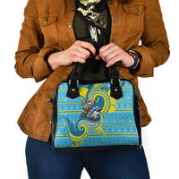 Tuvalu Christmas Shoulder Handbag Santa Riding Ocean Dolphin DT05 - Polynesian Pride