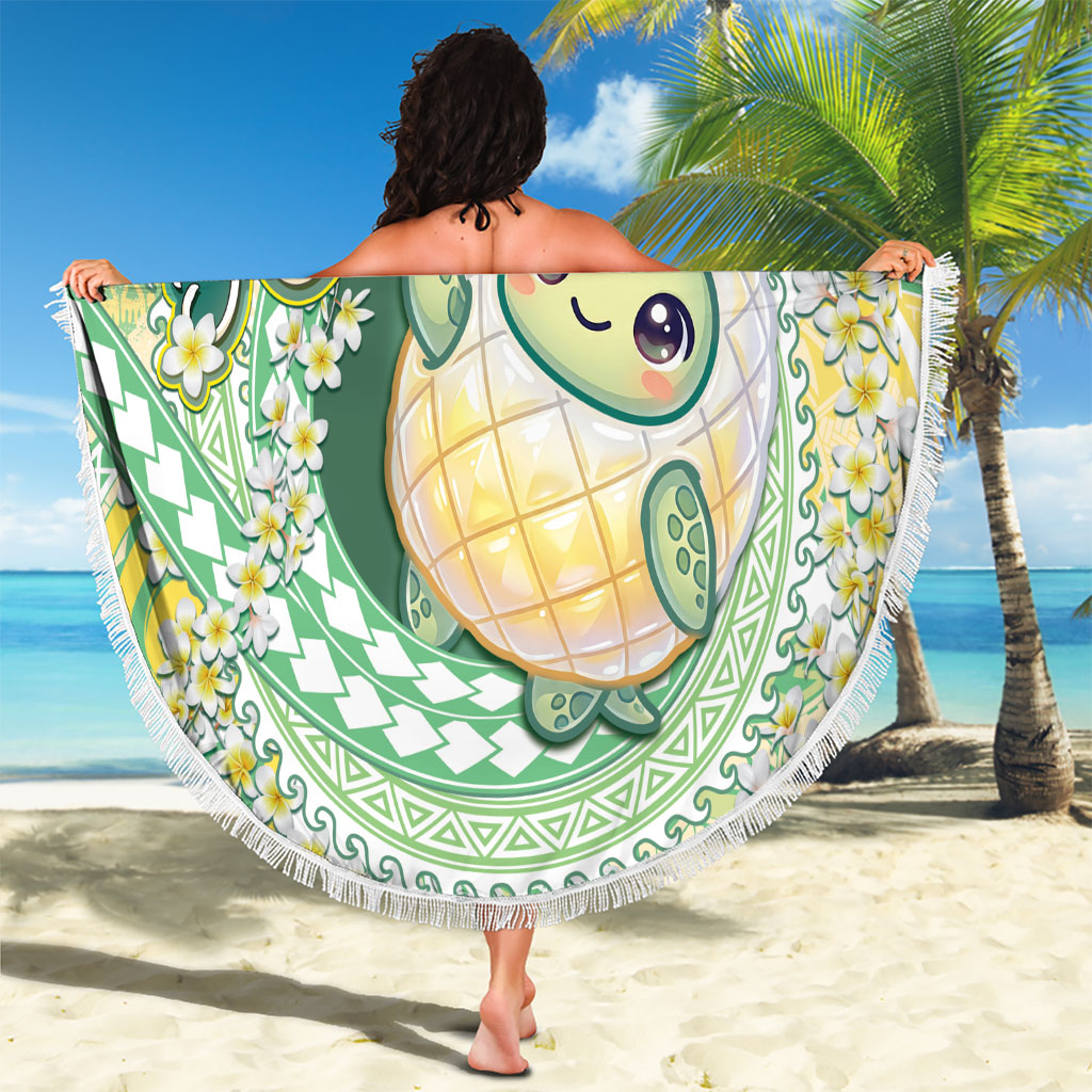 Hawaii Pineapple Beach Blanket Cute Cosplay Turtle Plumeria Spiral DT05 - Polynesian Pride