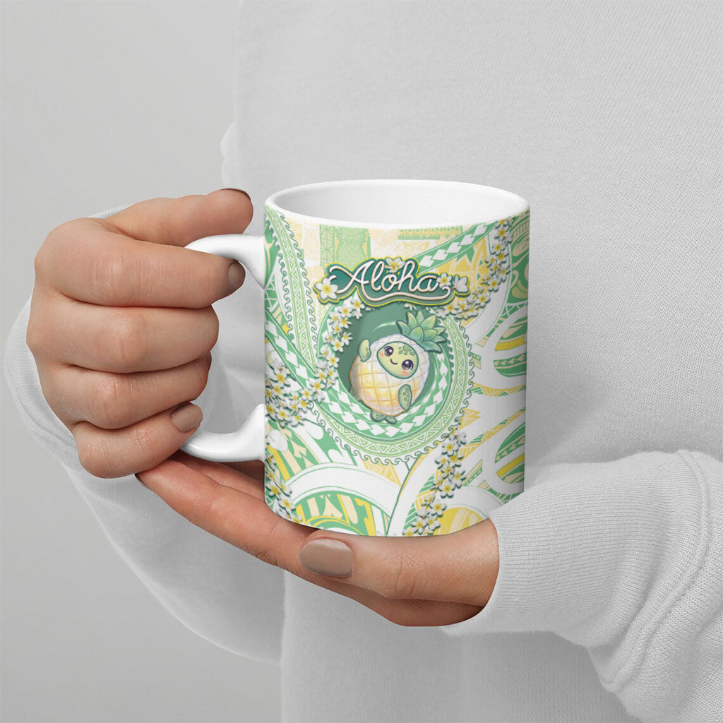 Hawaii Pineapple Ceramic Mug Cute Cosplay Turtle Plumeria Spiral DT05 - Polynesian Pride