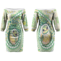 Hawaii Pineapple Couples Matching Off The Shoulder Long Sleeve Dress and Hawaiian Shirt Cute Cosplay Turtle Plumeria Spiral DT05 - Polynesian Pride