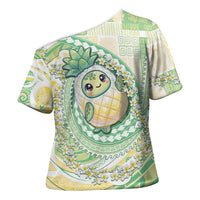Hawaii Pineapple Cross Shoulder Shirt Cute Cosplay Turtle Plumeria Spiral DT05 - Polynesian Pride