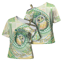 Hawaii Pineapple Cross Shoulder Shirt Cute Cosplay Turtle Plumeria Spiral DT05 - Polynesian Pride