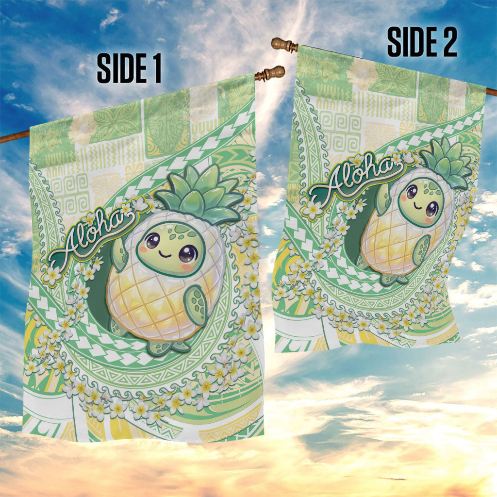 Hawaii Pineapple Garden Flag Cute Cosplay Turtle Plumeria Spiral DT05 - Polynesian Pride