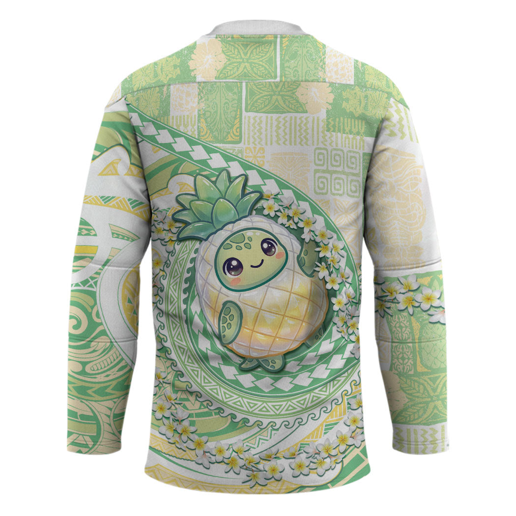 Hawaii Pineapple Hockey Jersey Cute Cosplay Turtle Plumeria Spiral DT05 - Polynesian Pride