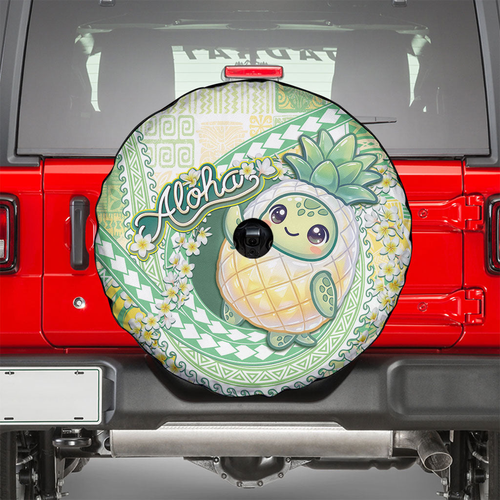 Hawaii Pineapple Spare Tire Cover Cute Cosplay Turtle Plumeria Spiral DT05 - Polynesian Pride