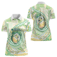 Hawaii Pineapple Women Polo Shirt Cute Cosplay Turtle Plumeria Spiral DT05 - Polynesian Pride