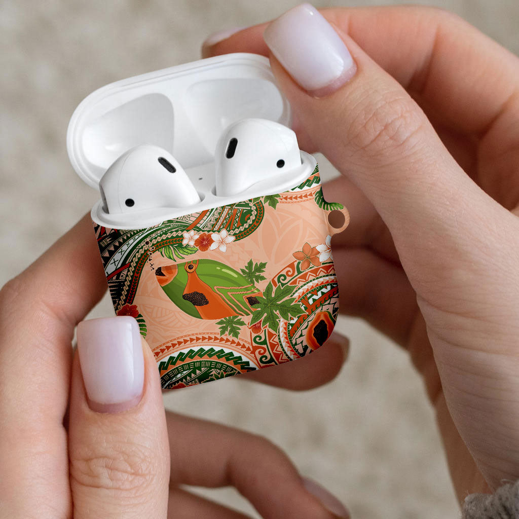 Hawaii Papaya AirPods Case Cute Cosplay Humuhumu Fish Plumeria Waves DT05 - Polynesian Pride