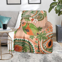 Hawaii Papaya Blanket Cute Cosplay Humuhumu Fish Plumeria Waves DT05 - Polynesian Pride