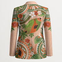 Hawaii Papaya Blazer Cute Cosplay Humuhumu Fish Plumeria Waves DT05 - Polynesian Pride