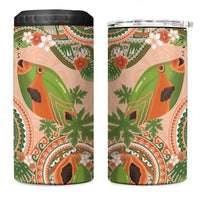Hawaii Papaya 4 in 1 Can Cooler Tumbler Cute Cosplay Humuhumu Fish Plumeria Waves DT05 One Size: 16 oz Orange - Polynesian Pride