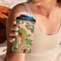 Hawaii Papaya 4 in 1 Can Cooler Tumbler Cute Cosplay Humuhumu Fish Plumeria Waves DT05 - Polynesian Pride
