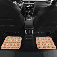Hawaii Papaya Car Mats Cute Cosplay Humuhumu Fish Plumeria Waves DT05 Set 2pcs - Back Orange - Polynesian Pride