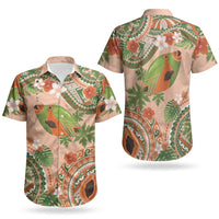 Hawaii Papaya Couples Matching Long Sleeve Bodycon Dress and Hawaiian Shirt Cute Cosplay Humuhumu Fish Plumeria Waves DT05 - Polynesian Pride