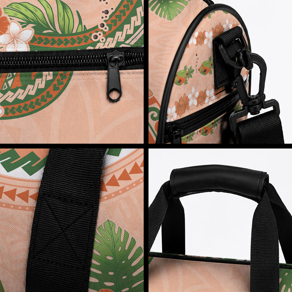 Hawaii Papaya Duffle Bag Cute Cosplay Humuhumu Fish Plumeria Waves