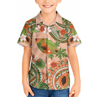 Hawaii Papaya Hawaiian Shirt Cute Cosplay Humuhumu Fish Plumeria Waves DT05 - Polynesian Pride
