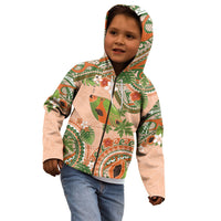 Hawaii Papaya Kid Hoodie Cute Cosplay Humuhumu Fish Plumeria Waves DT05 - Polynesian Pride
