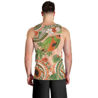 Hawaii Papaya Men Tank Top Cute Cosplay Humuhumu Fish Plumeria Waves DT05 - Polynesian Pride