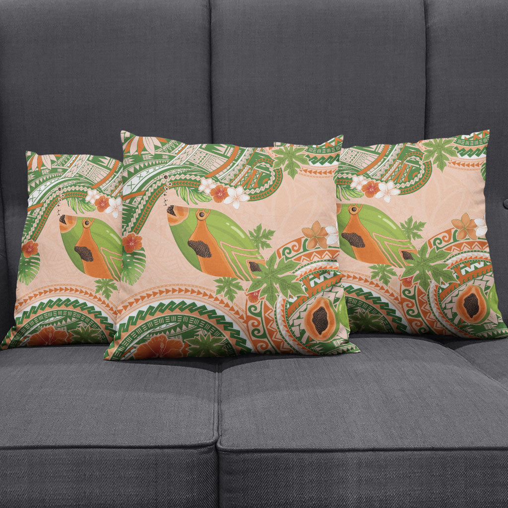 Hawaii Papaya Pillow Cover Cute Cosplay Humuhumu Fish Plumeria Waves DT05 - Polynesian Pride
