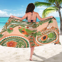 Hawaii Papaya Sarong Cute Cosplay Humuhumu Fish Plumeria Waves DT05 - Polynesian Pride
