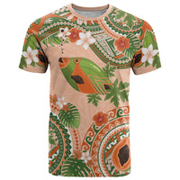 Hawaii Papaya T Shirt Cute Cosplay Humuhumu Fish Plumeria Waves DT05 Orange - Polynesian Pride