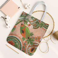 Hawaii Papaya Tote Bag Cute Cosplay Humuhumu Fish Plumeria Waves DT05 White Strap One Size Orange - Polynesian Pride