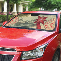 Tonga Language Week Auto Sun Shade Tribal Cross Ngatu Floral Pattern