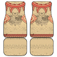 Tonga Language Week Car Mats Tribal Cross Ngatu Floral Pattern