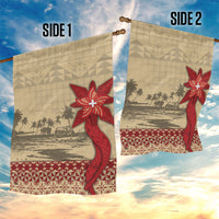 Tonga Language Week Garden Flag Tribal Cross Ngatu Floral Pattern