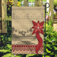 Tonga Language Week Garden Flag Tribal Cross Ngatu Floral Pattern