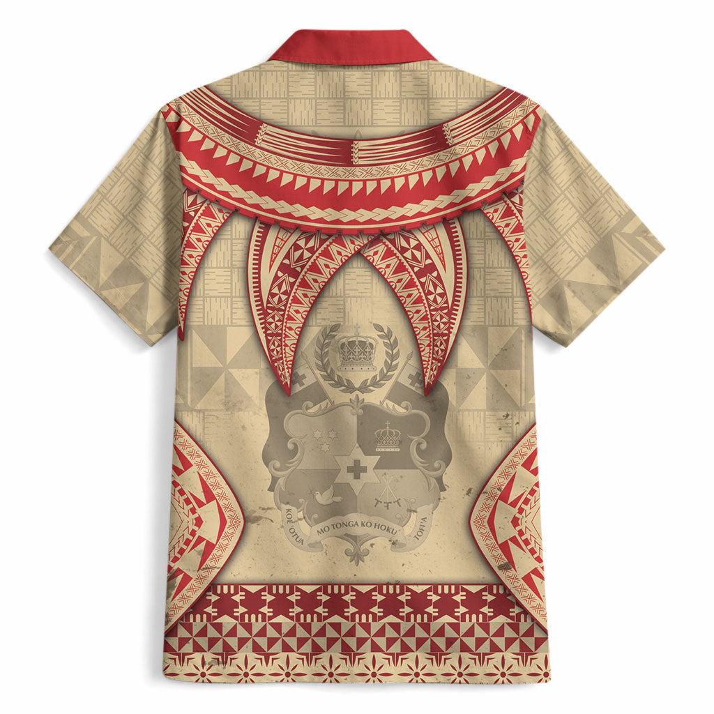 Tonga Language Week Hawaiian Shirt Tribal Cross Ngatu Floral Pattern