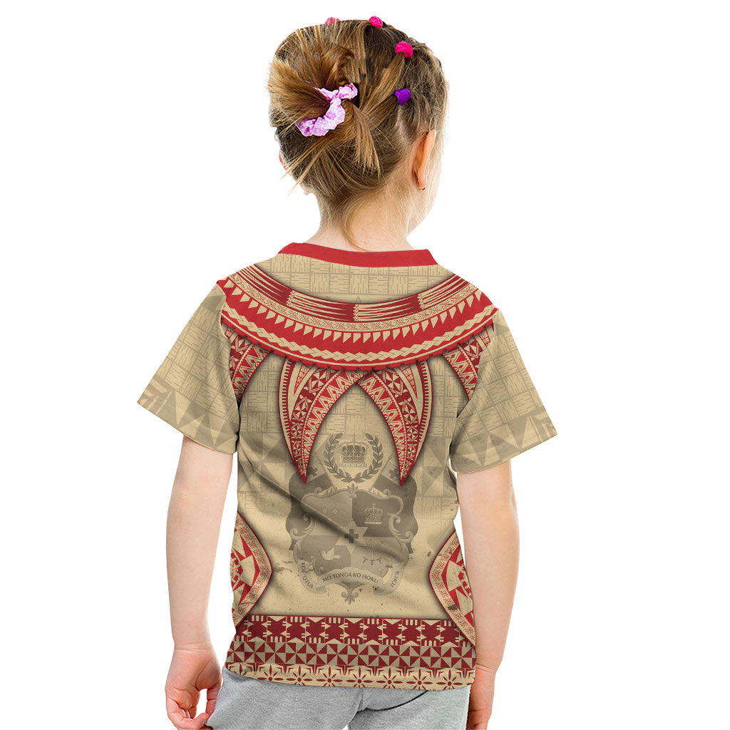 Tonga Language Week Kid T Shirt Tribal Cross Ngatu Floral Pattern