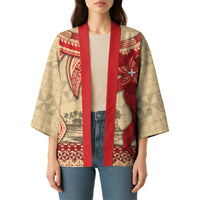 Tonga Language Week Kimono Tribal Cross Ngatu Floral Pattern