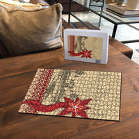 Tonga Language Week Puzzle Tribal Cross Ngatu Floral Pattern