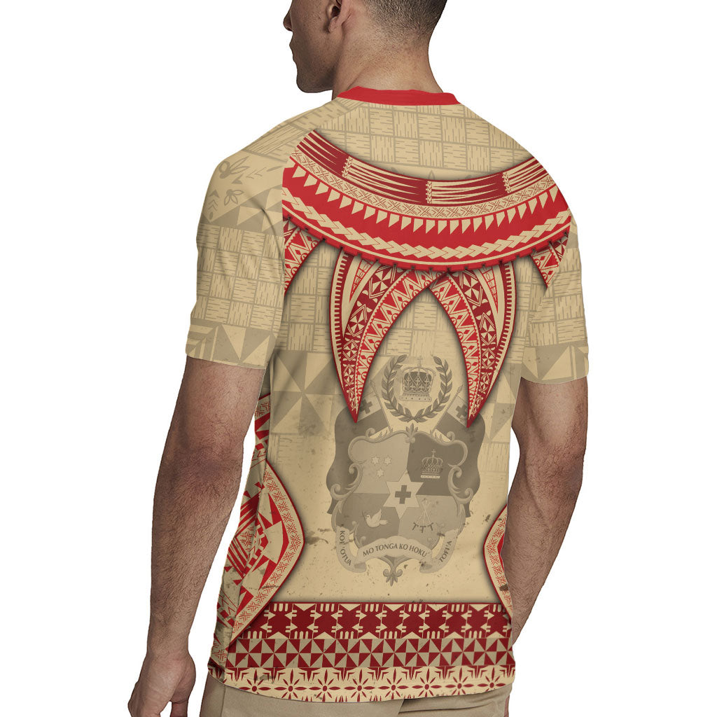 Tonga Language Week Rugby Jersey Tribal Cross Ngatu Floral Pattern