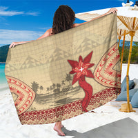 Tonga Language Week Sarong Tribal Cross Ngatu Floral Pattern