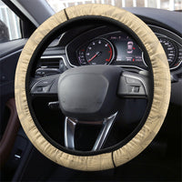 Tonga Language Week Steering Wheel Cover Tribal Cross Ngatu Floral Pattern