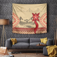 Tonga Language Week Tapestry Tribal Cross Ngatu Floral Pattern