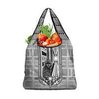 Mabuhay Philippines Festival Grocery Bag Philippine Eagle Sun Three Stars Barong Pattern DT05 1-pack One Size Gray - Polynesian Pride
