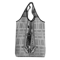 Mabuhay Philippines Festival Grocery Bag Philippine Eagle Sun Three Stars Barong Pattern DT05 - Polynesian Pride